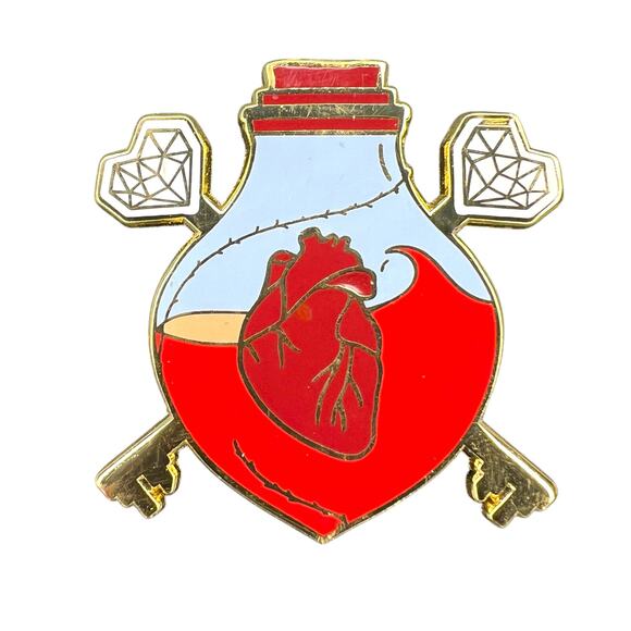 OwlCrate This Poison Heart Enamel Pin - July 2021 "Potions and Poisons" - Picture 3 of 6